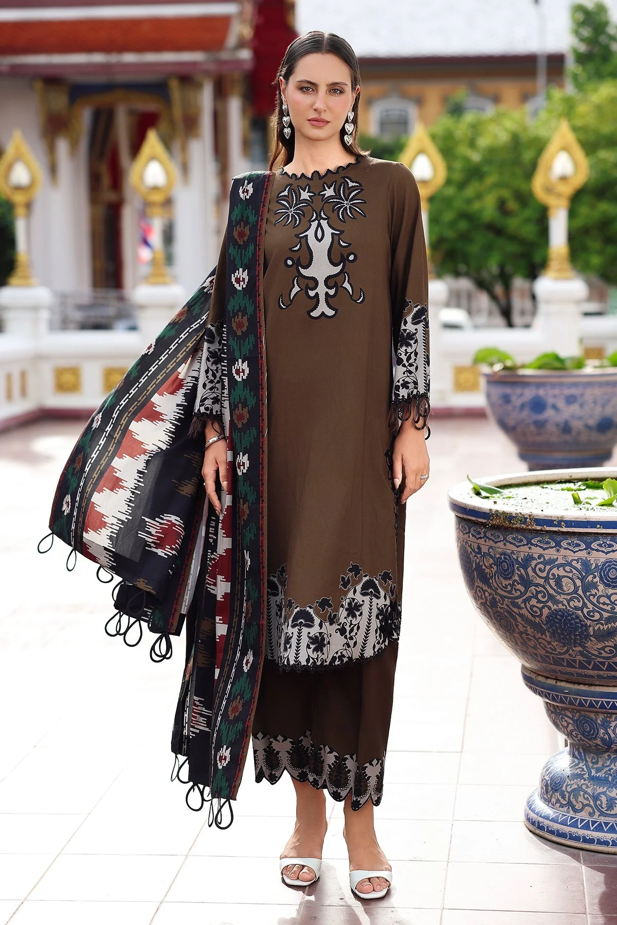 3-PC Embroidered Linen Collection ANW6-02