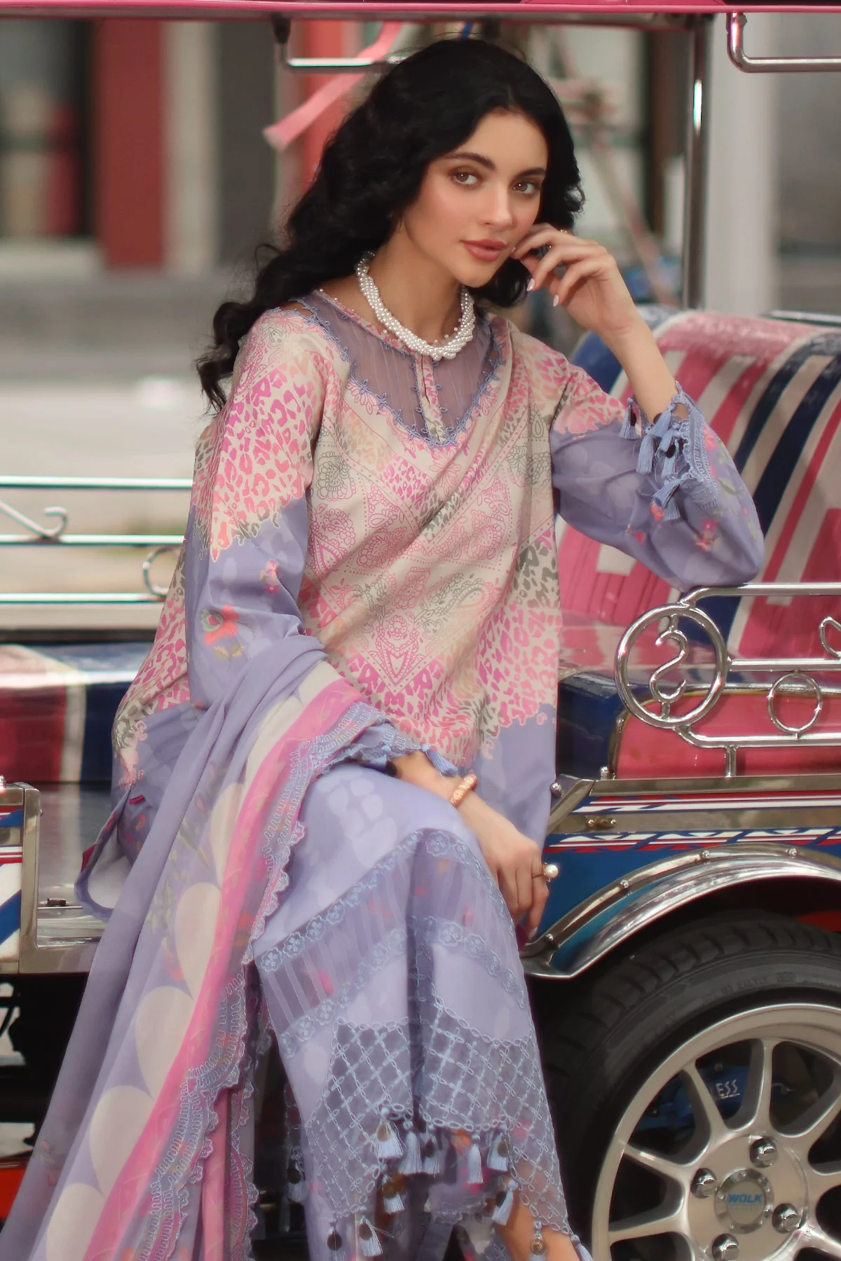 3-PC Stitched Embroidered Lawn Collection CC6-22 PSOK - Image 2