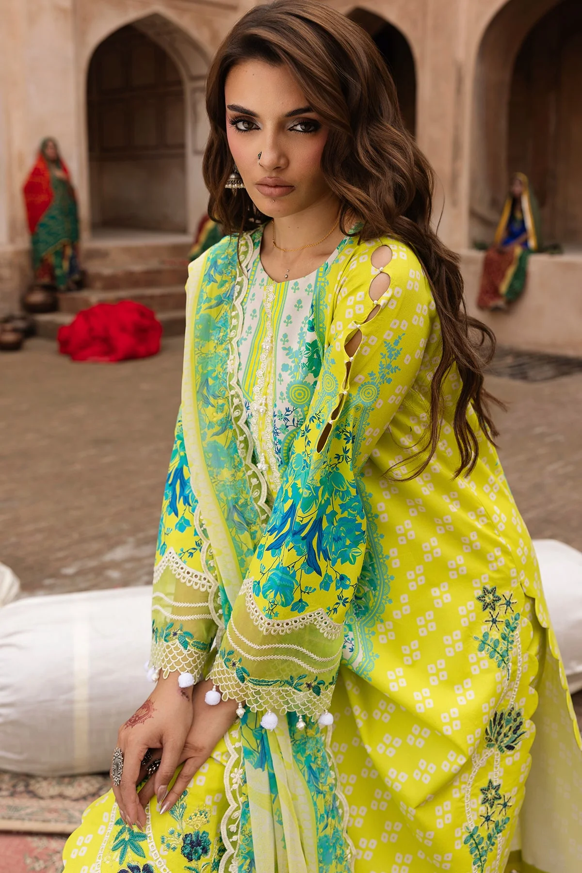 3-PC Stitched Embroidered Lawn Collection CC6-25 PSOK - Image 2