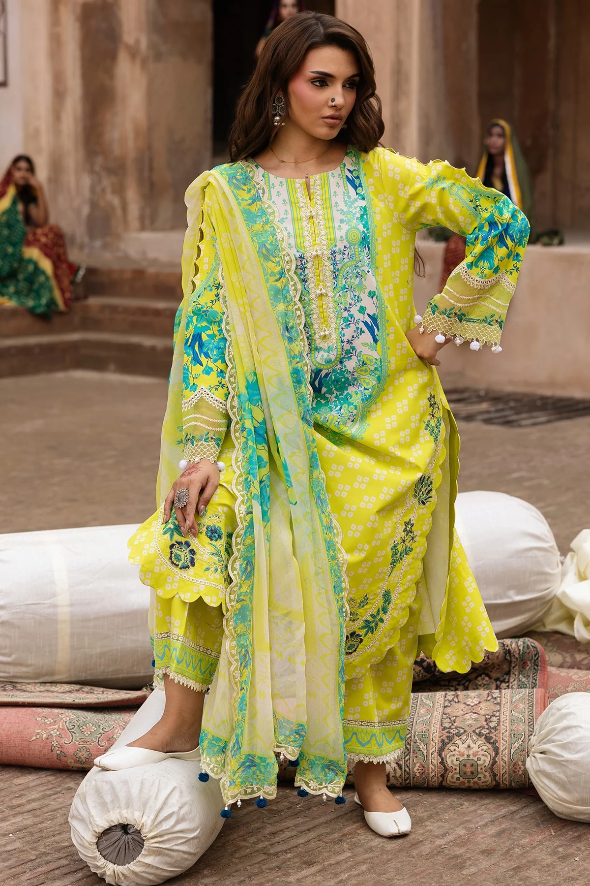 3-PC Stitched Embroidered Lawn Collection CC6-25 PSOK - Image 3