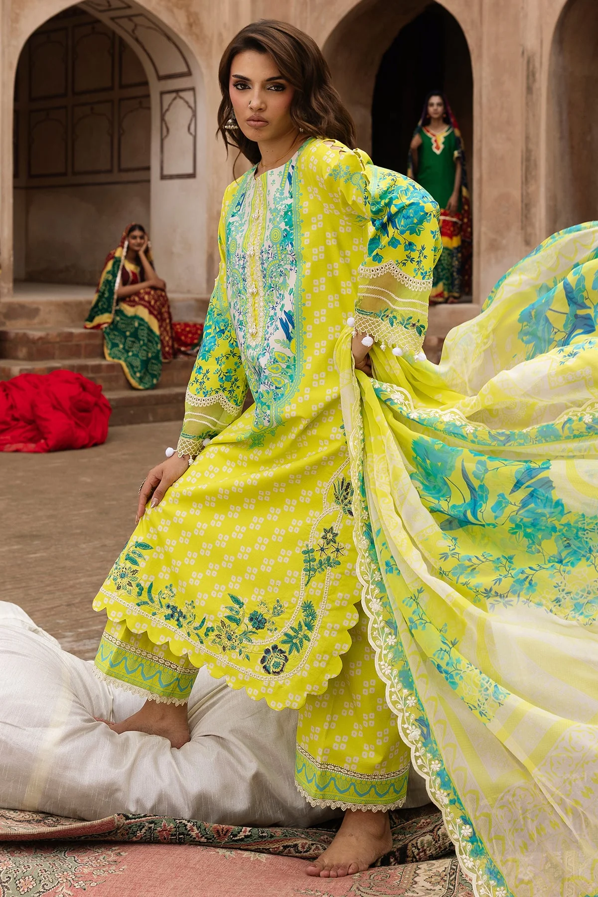 3-PC Stitched Embroidered Lawn Collection CC6-25 PSOK - Image 4