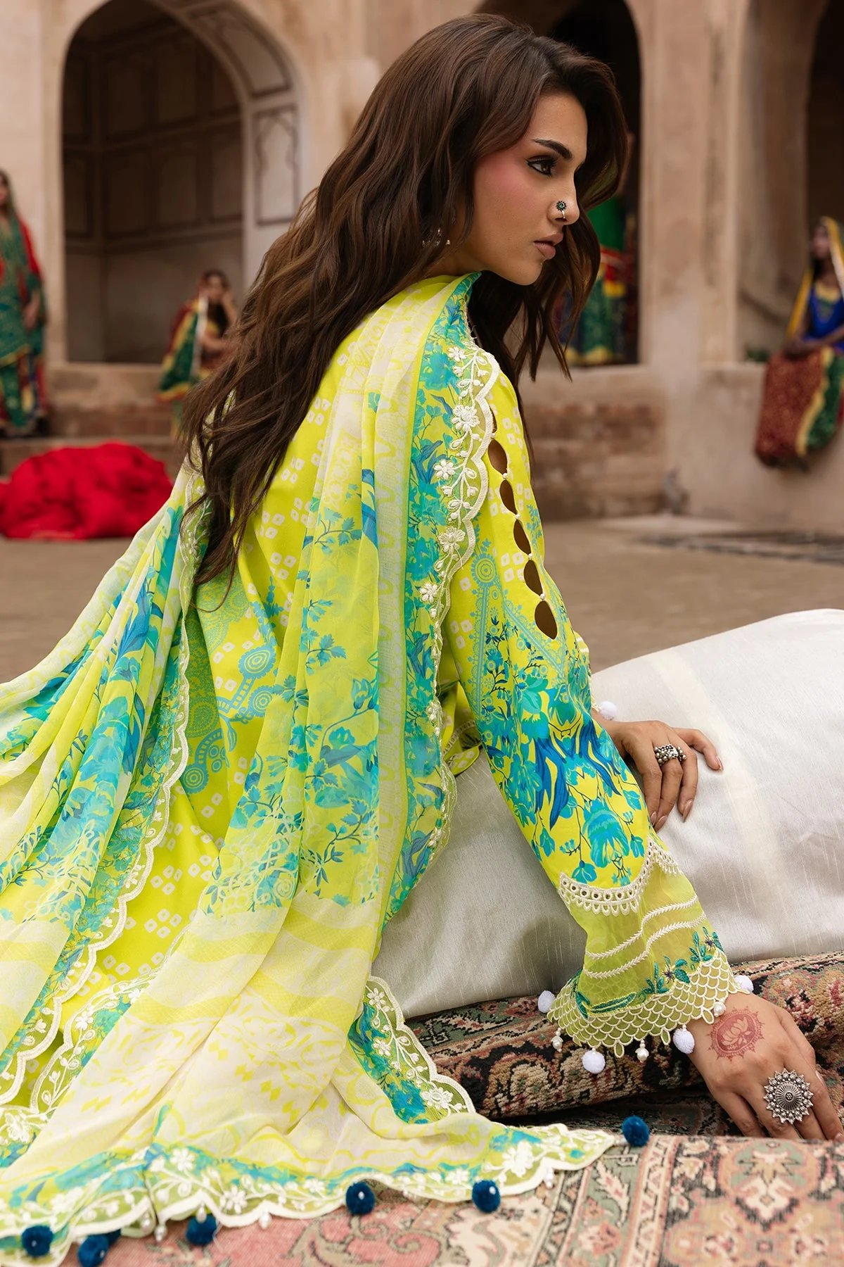 3-PC Stitched Embroidered Lawn Collection CC6-25 PSOK - Image 5