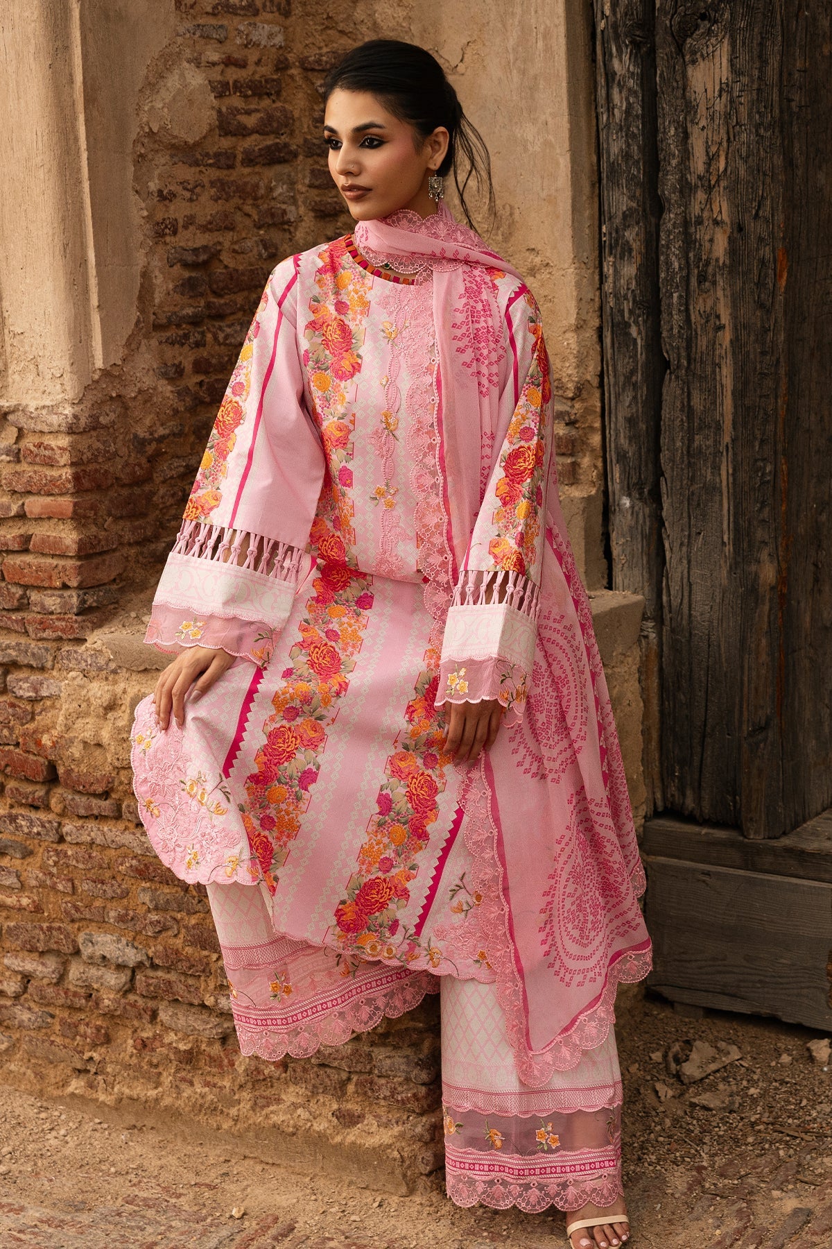 3-PC Stitched Embroidered Lawn Collection CC6-26 PSOK - Image 6