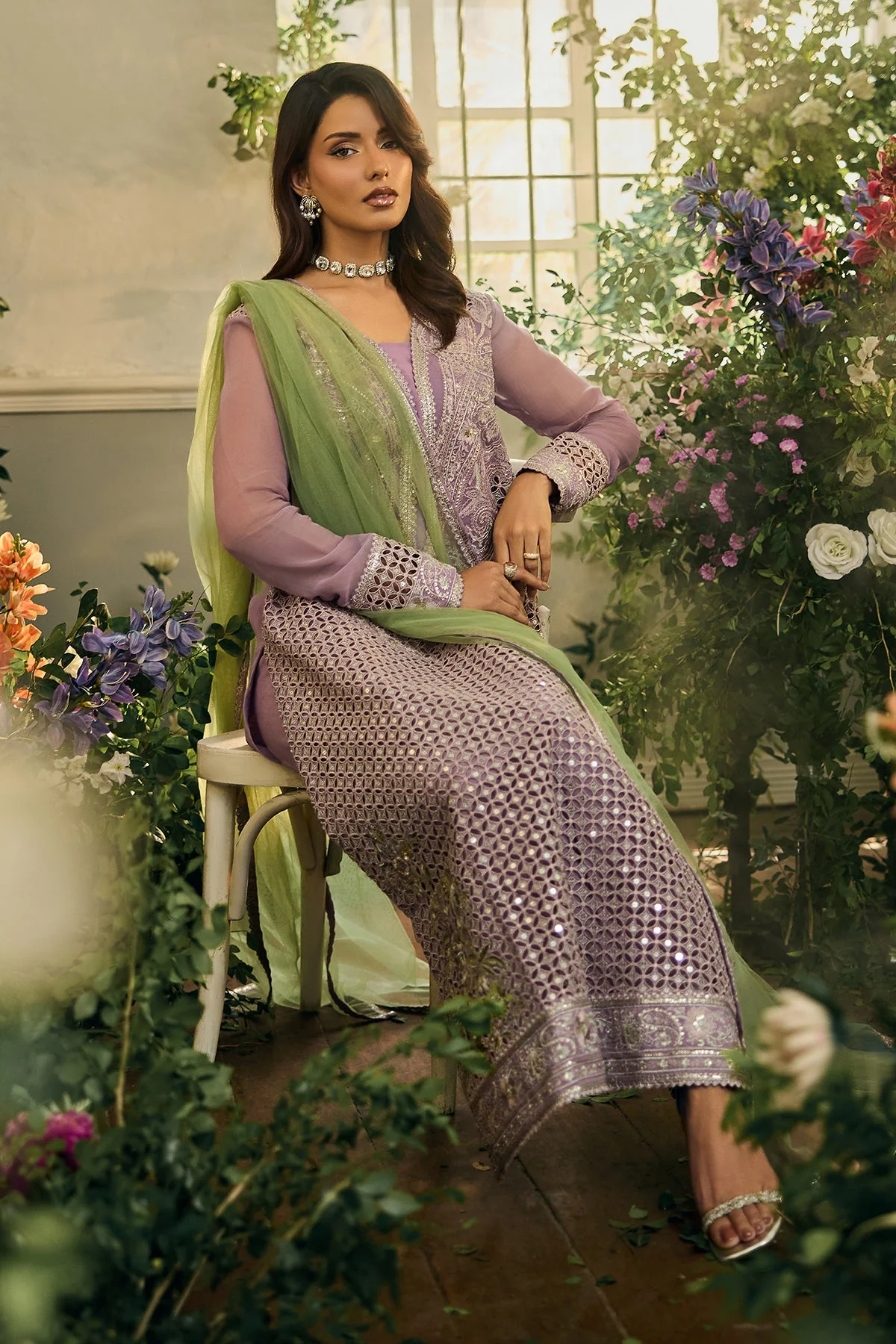 3-PC Stitched Luxury Lawn Collection CCE6-04 PSOK - Image 6