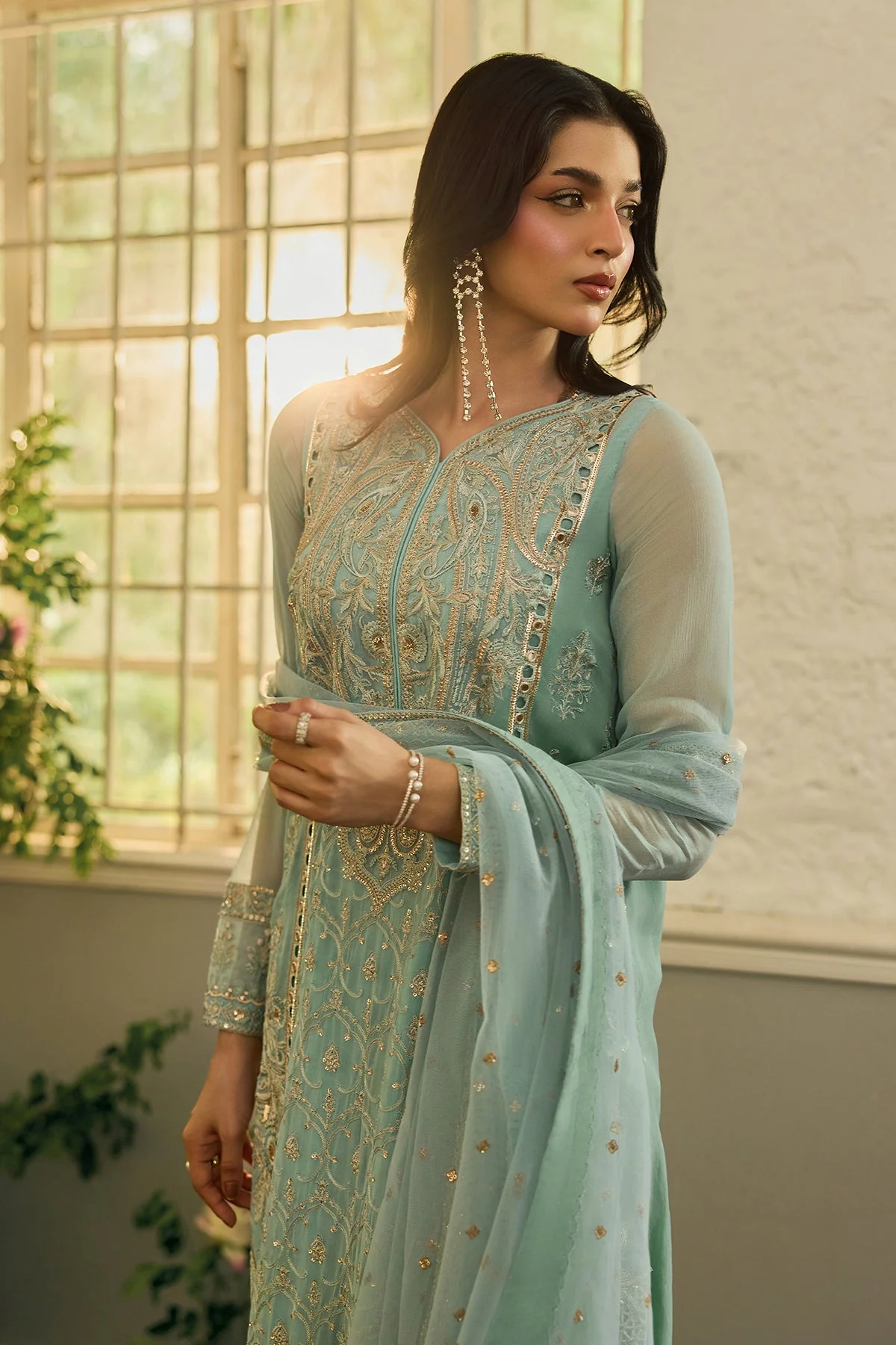 3-PC Stitched Luxury Lawn Collection CCE6-06 PSOK - Image 2