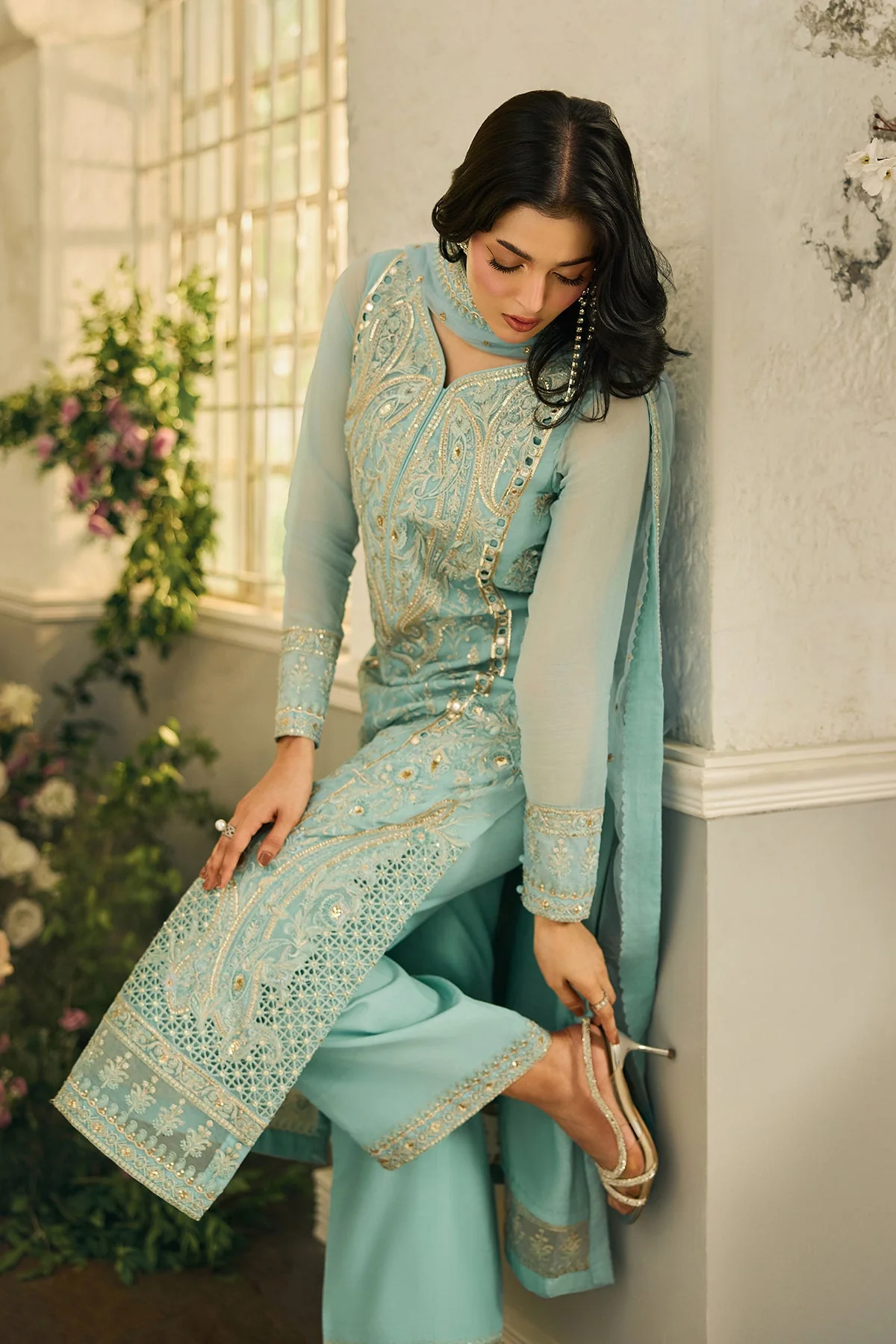 3-PC Stitched Luxury Lawn Collection CCE6-06 PSOK - Image 4