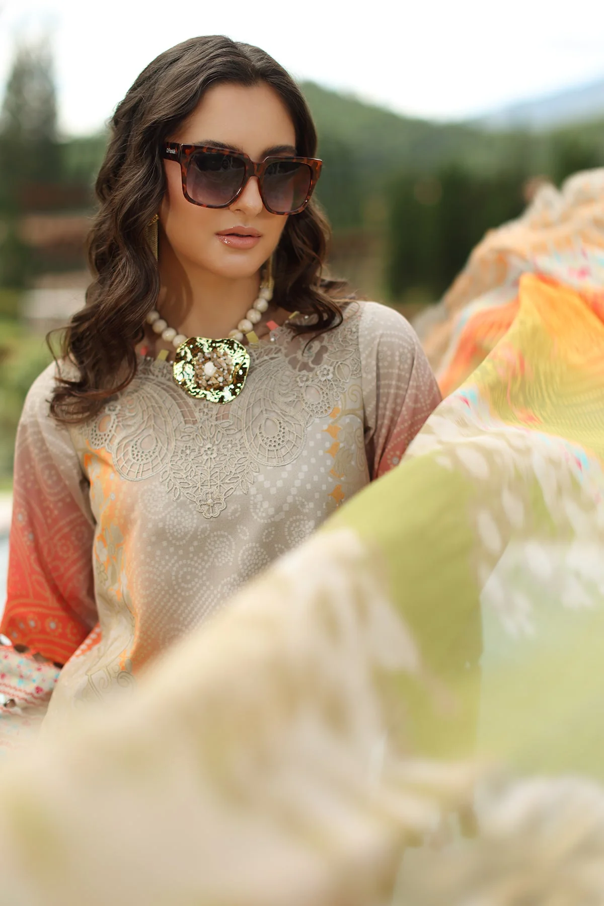 3-PC  Embroidered Lawn Collection CH6-13 PSOK - Image 5