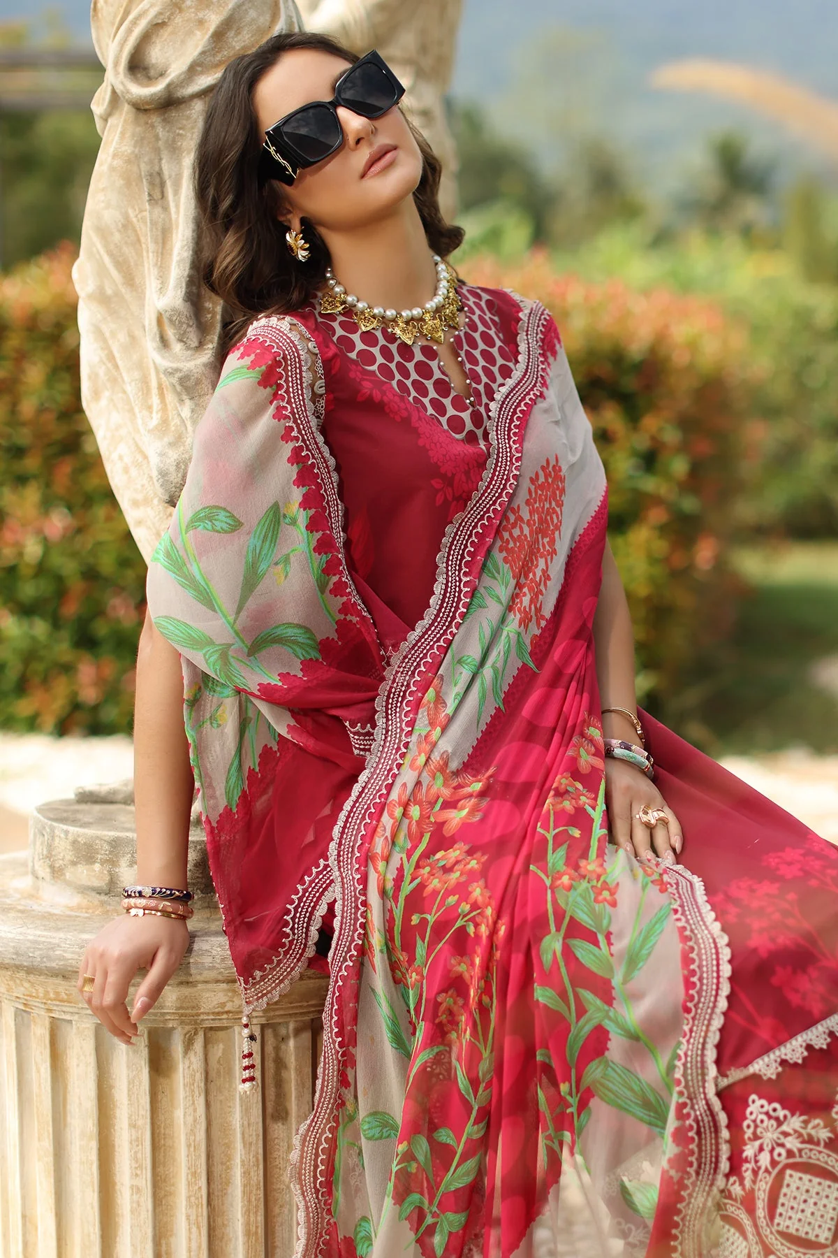 3-PC  Embroidered Lawn Collection CH6-15 PSOK - Image 6