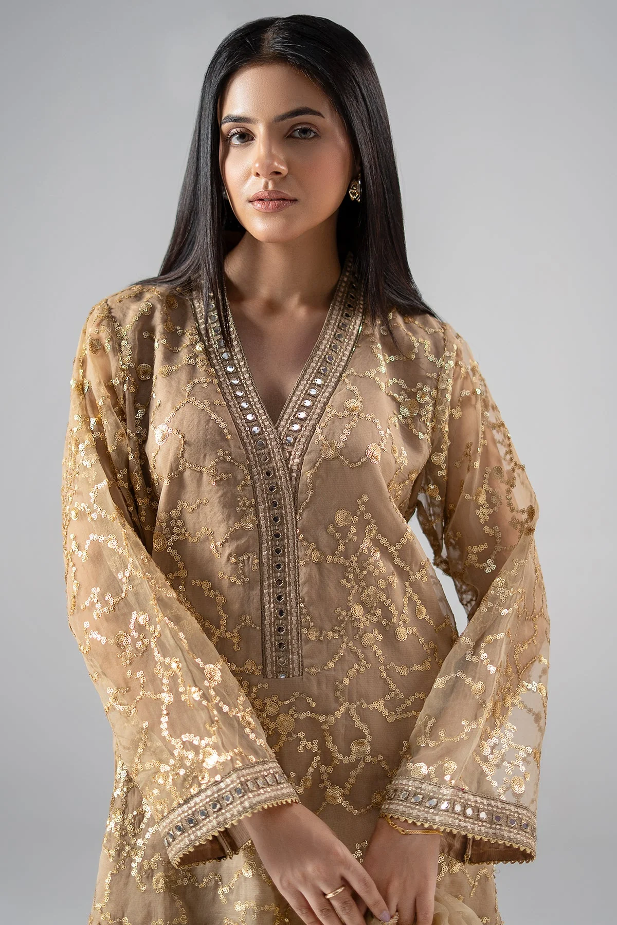 3-PC Printed Organza  CMA-6-288 - Image 2