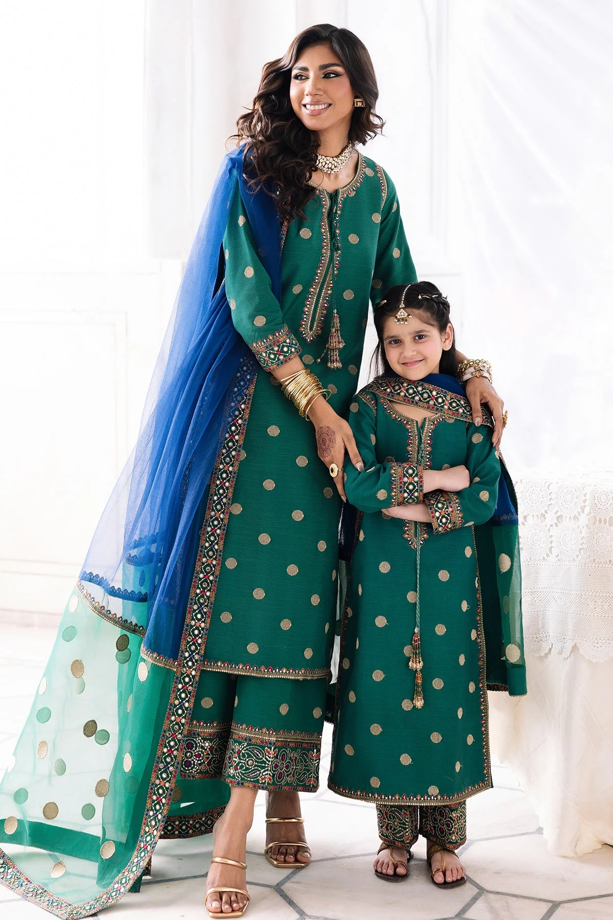 3-PC Embroidered Raw-Silk CMA-6-324 - Image 3