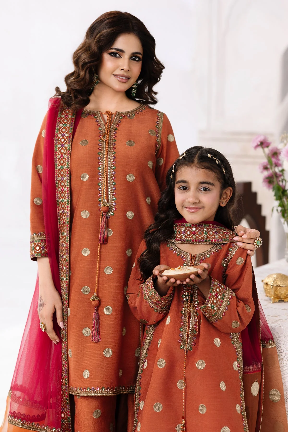 3-PC Embroidered Raw-Silk CMA-6-358 - Image 3