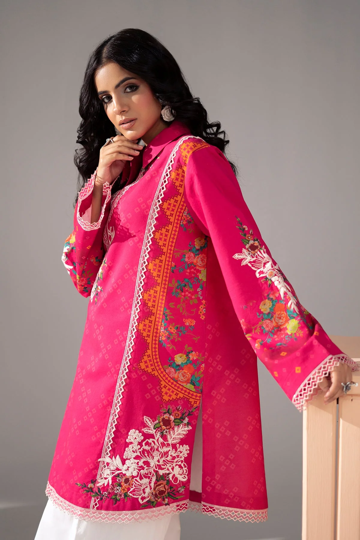 2-PC Stitched Embroidered Lawn Collection CNP-6-229 - Image 3
