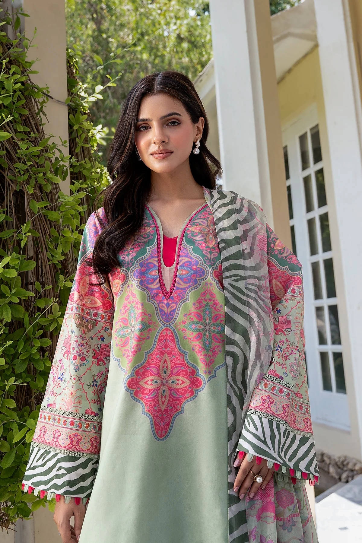 3-PC Printed Lawn Suit CP6-20 PSOK - Image 2