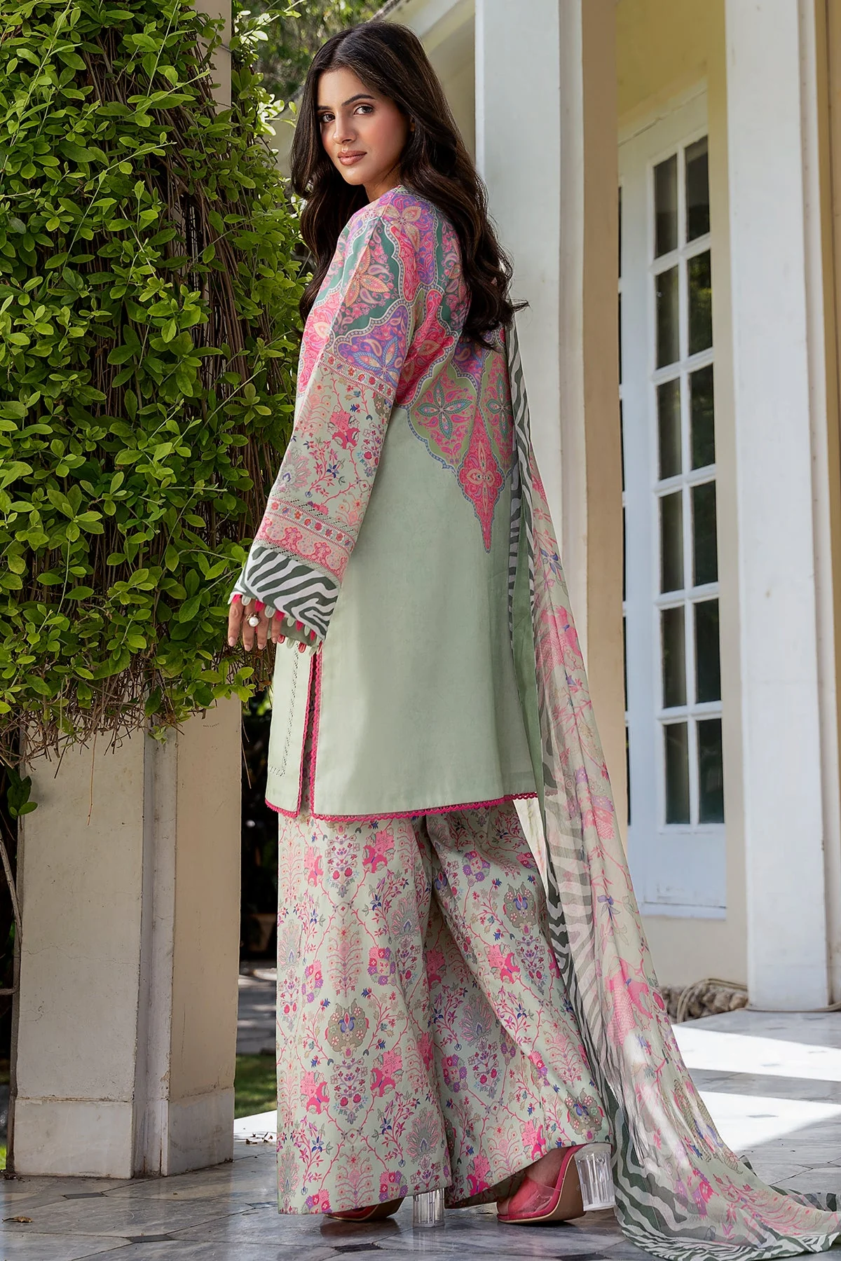 3-PC Printed Lawn Suit CP6-20 PSOK - Image 4