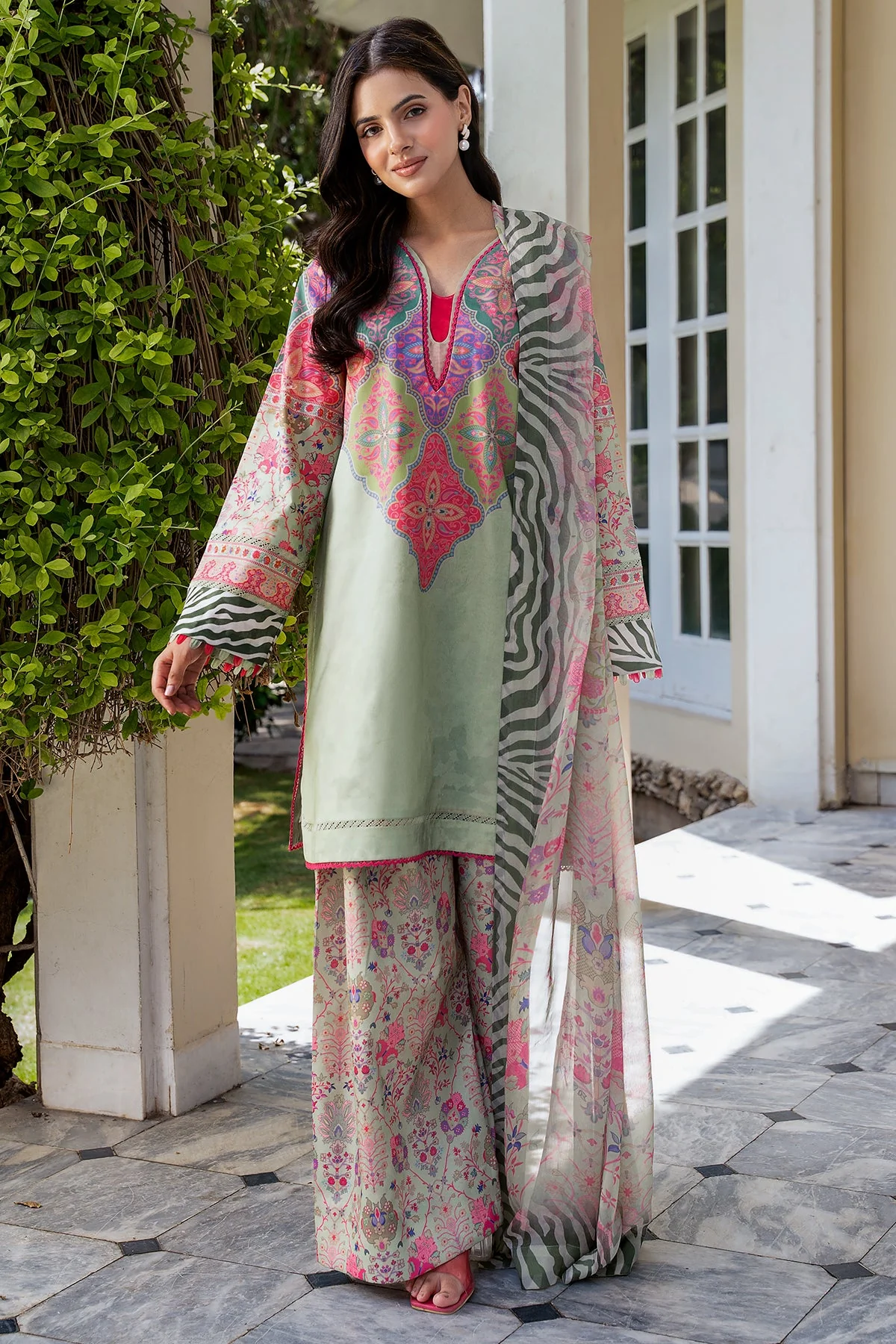 3-PC Printed Lawn Suit CP6-20 PSOK - Image 5