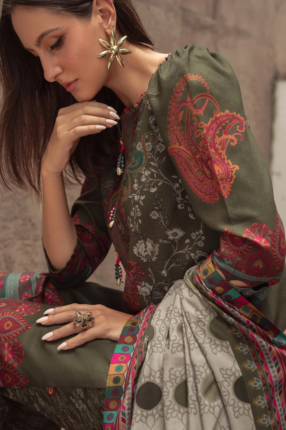 3-PC Printed Linen Collection CPW5-05 - Image 4