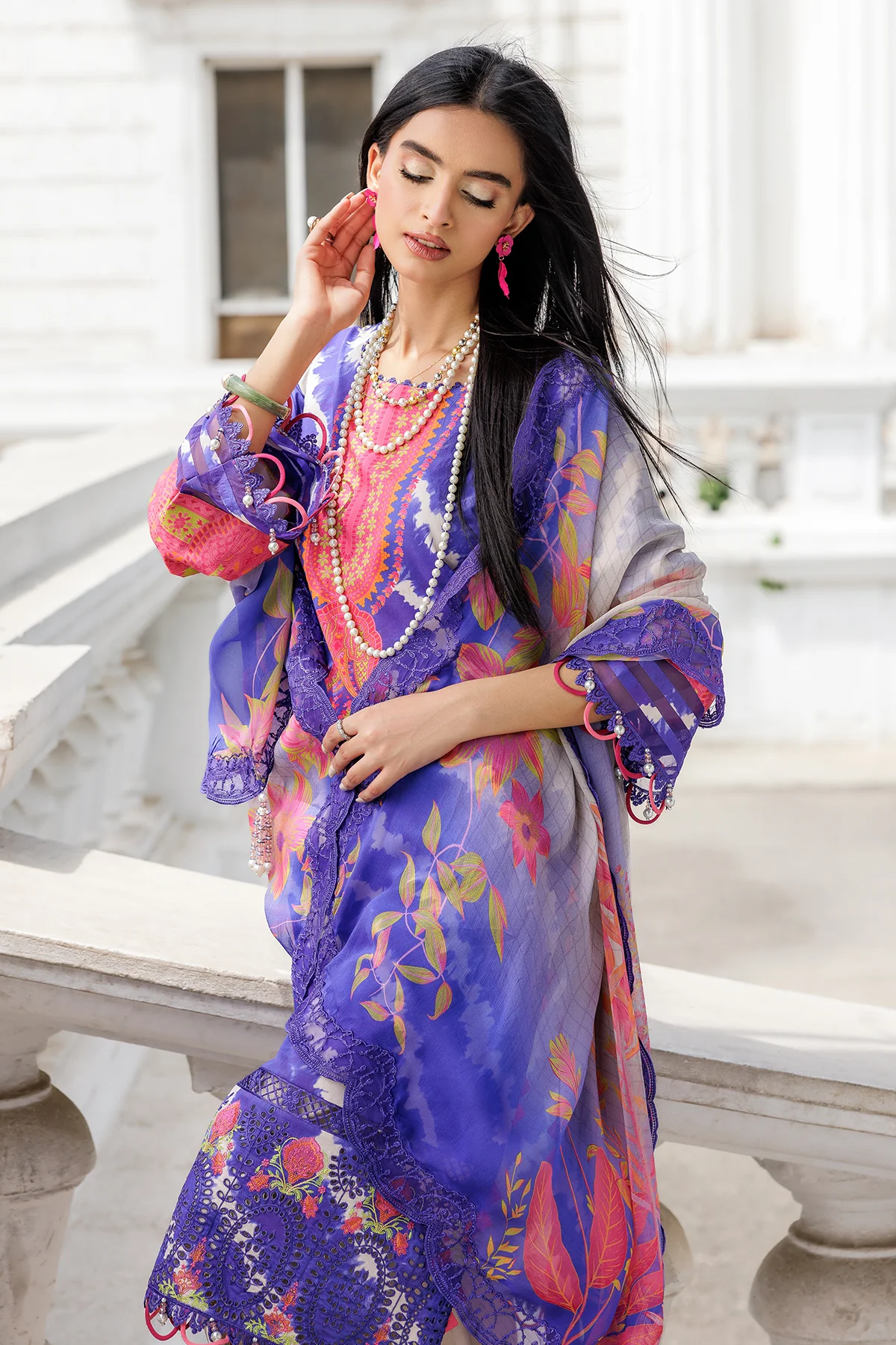 3-PC Embroidered Lawn Collection AG6-01 A PSOK - Image 3