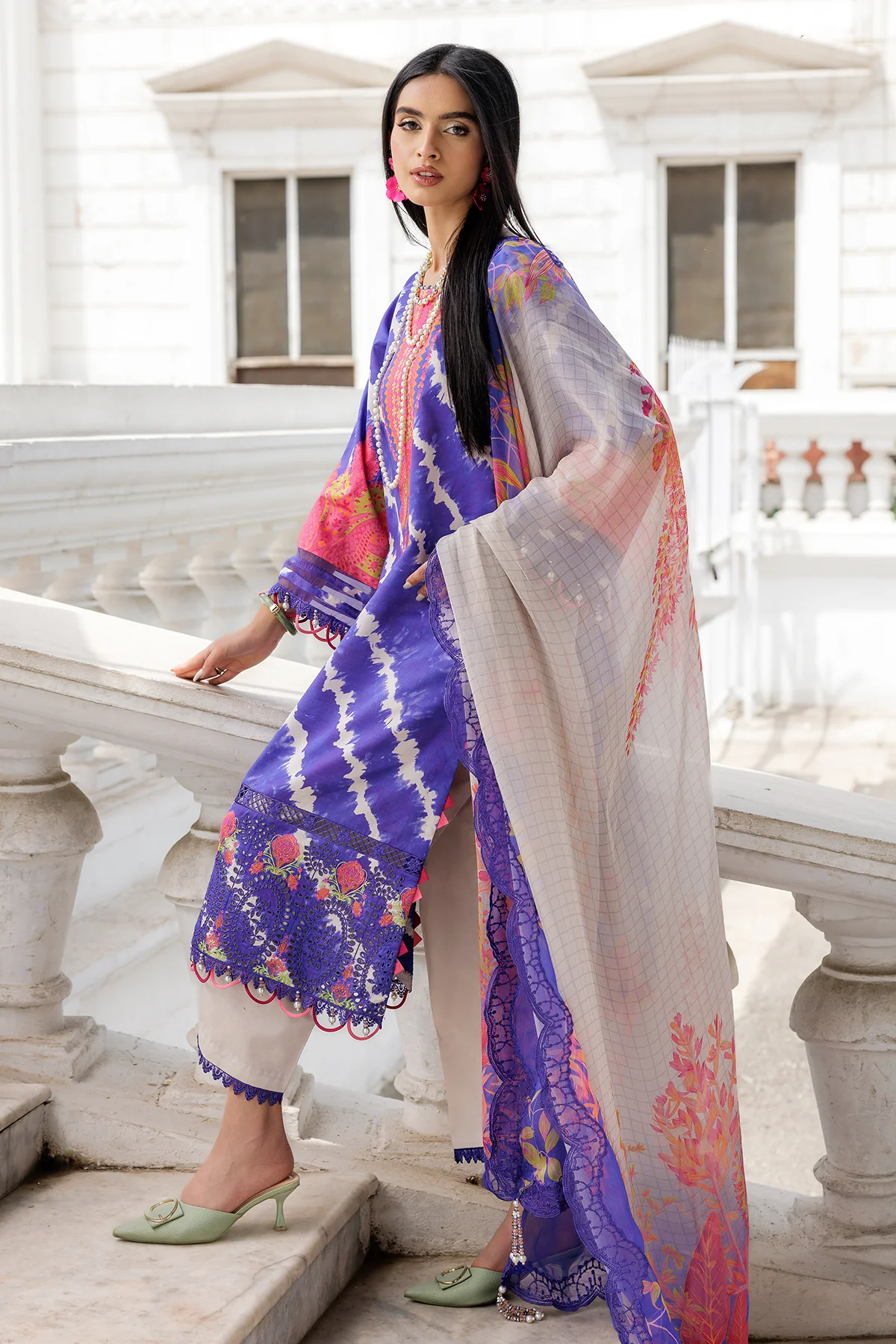 3-PC Embroidered Lawn Collection AG6-01 A PSOK - Image 4