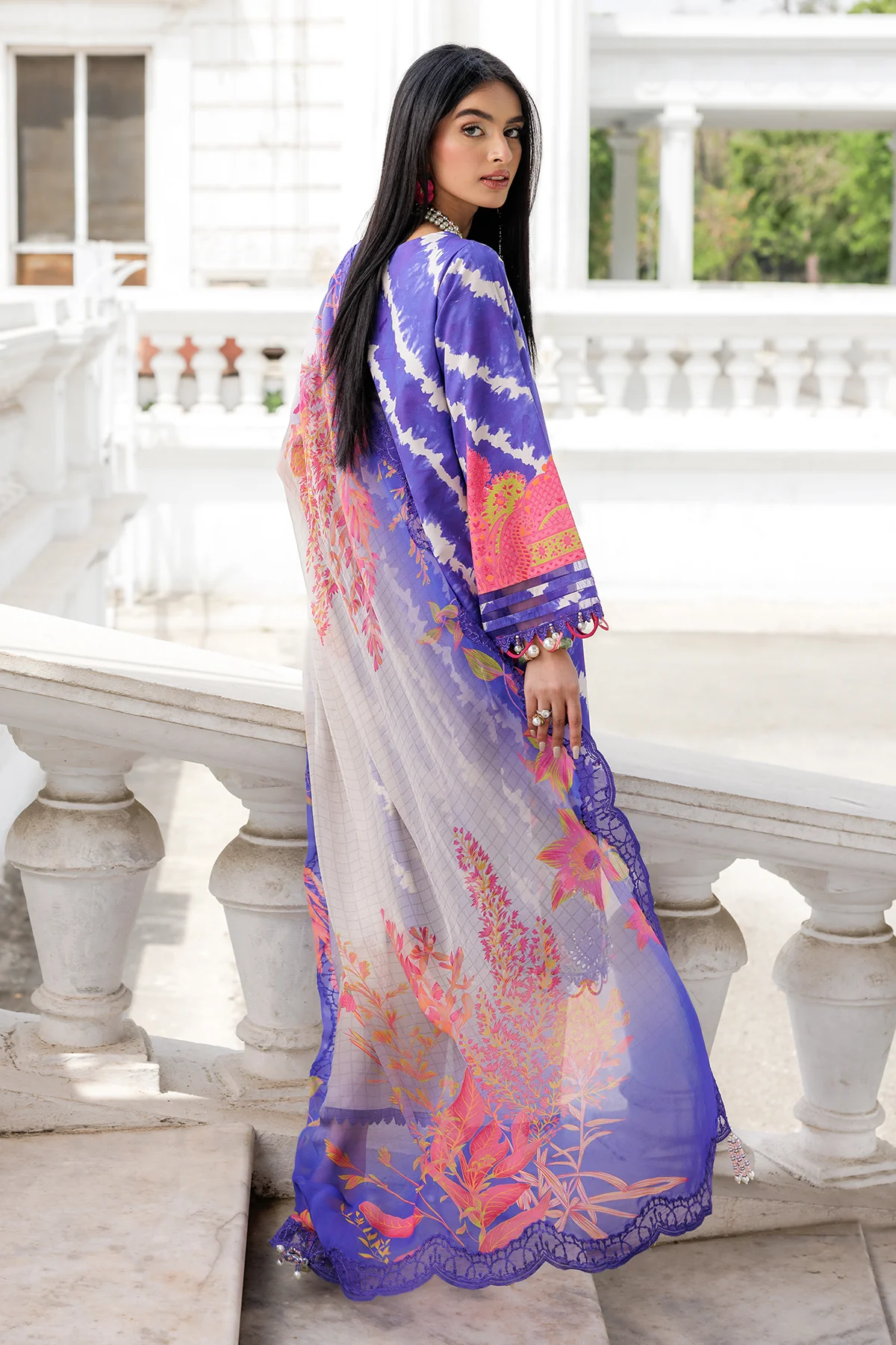 3-PC Embroidered Lawn Collection AG6-01 A PSOK - Image 5