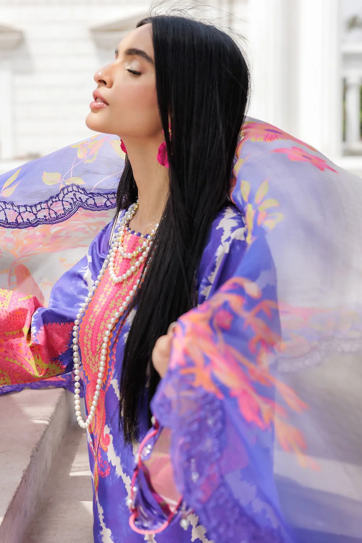 3-PC Embroidered Lawn Collection AG6-01 A PSOK - Image 6