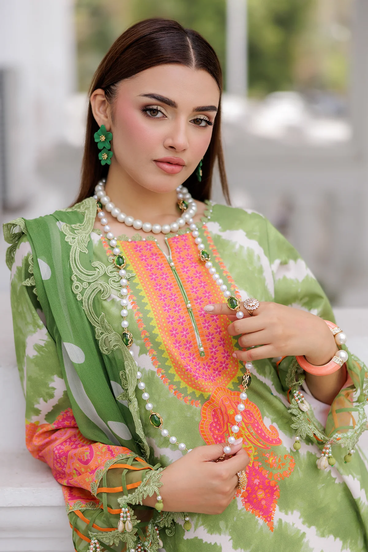 3-PC Embroidered Lawn Collection AG6-02 A PSOK - Image 3