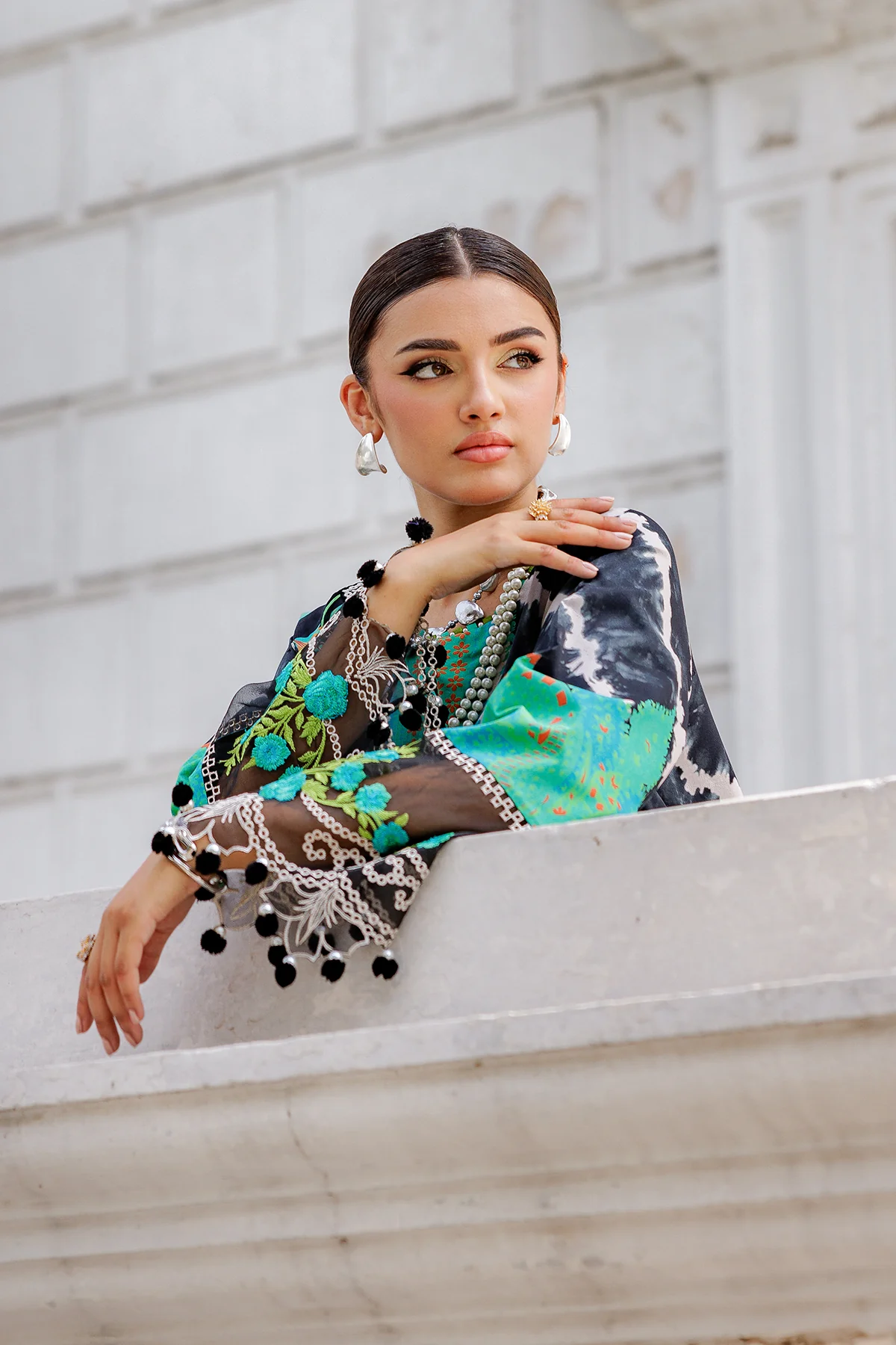 3-PC Embroidered Lawn Collection AG6-03 A PSOK - Image 5