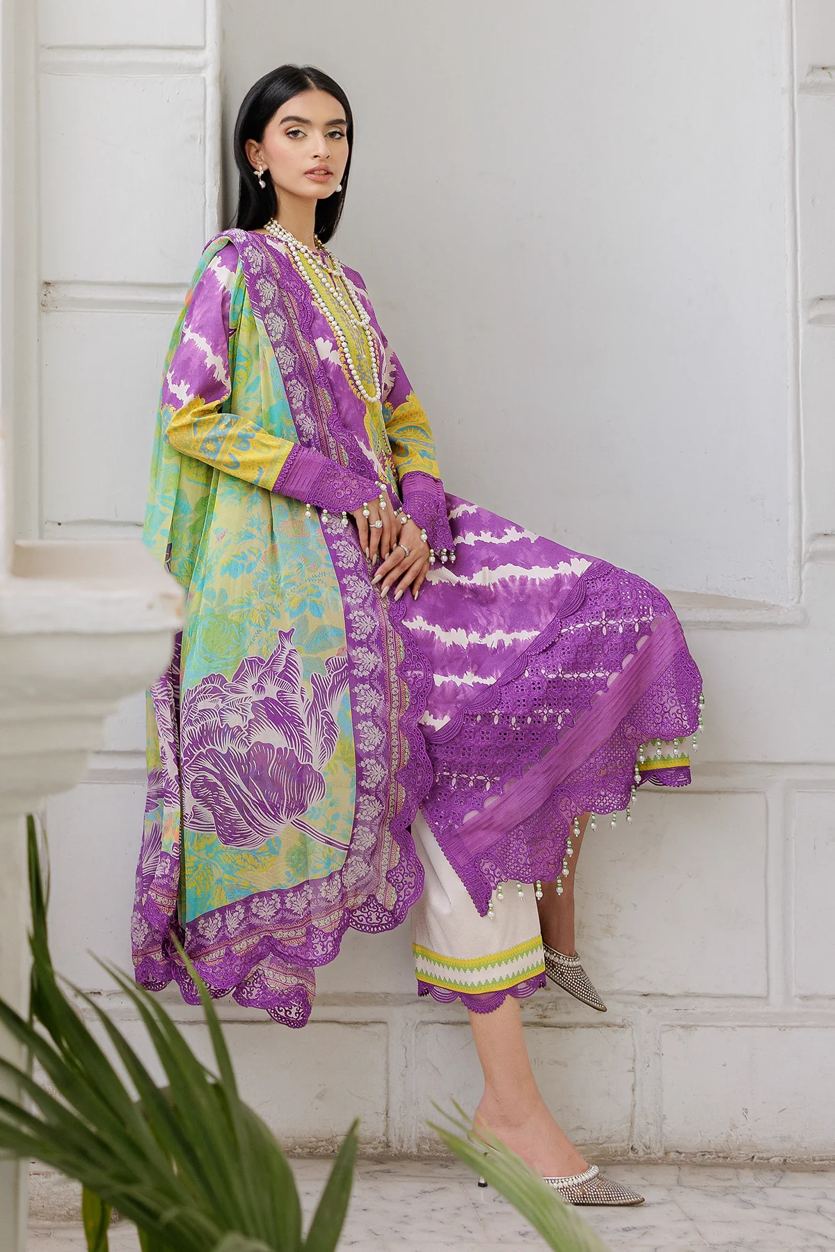 3-PC Embroidered Lawn Collection AG6-05 A PSOK - Image 5
