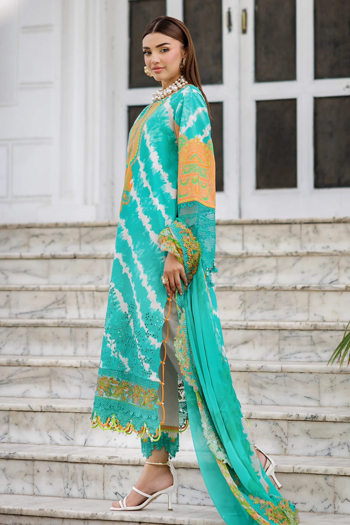 3-PC Embroidered Lawn Collection AG6-07 A PSOK - Image 5