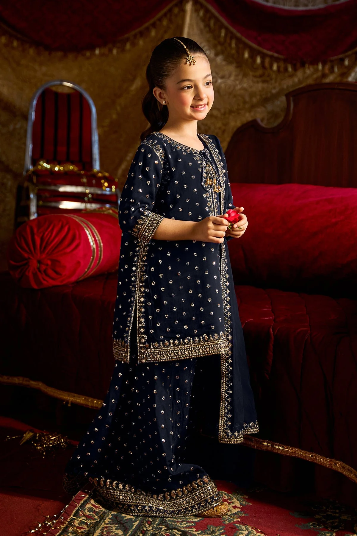 3-PC Embroidered Chiffon Suit CKP-5-183 - Image 2