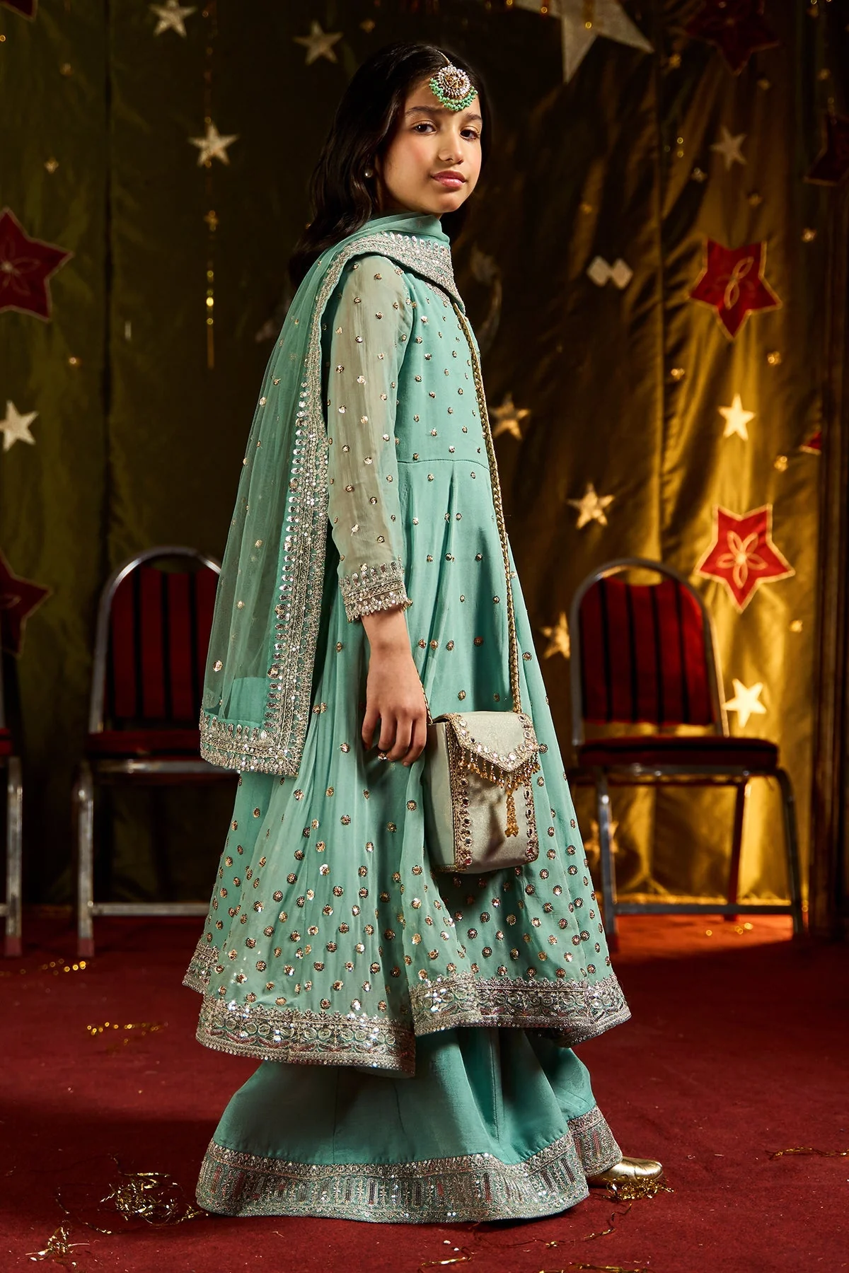 3-PC Embroidered Chiffon Suit CKP-5-185 - Image 3