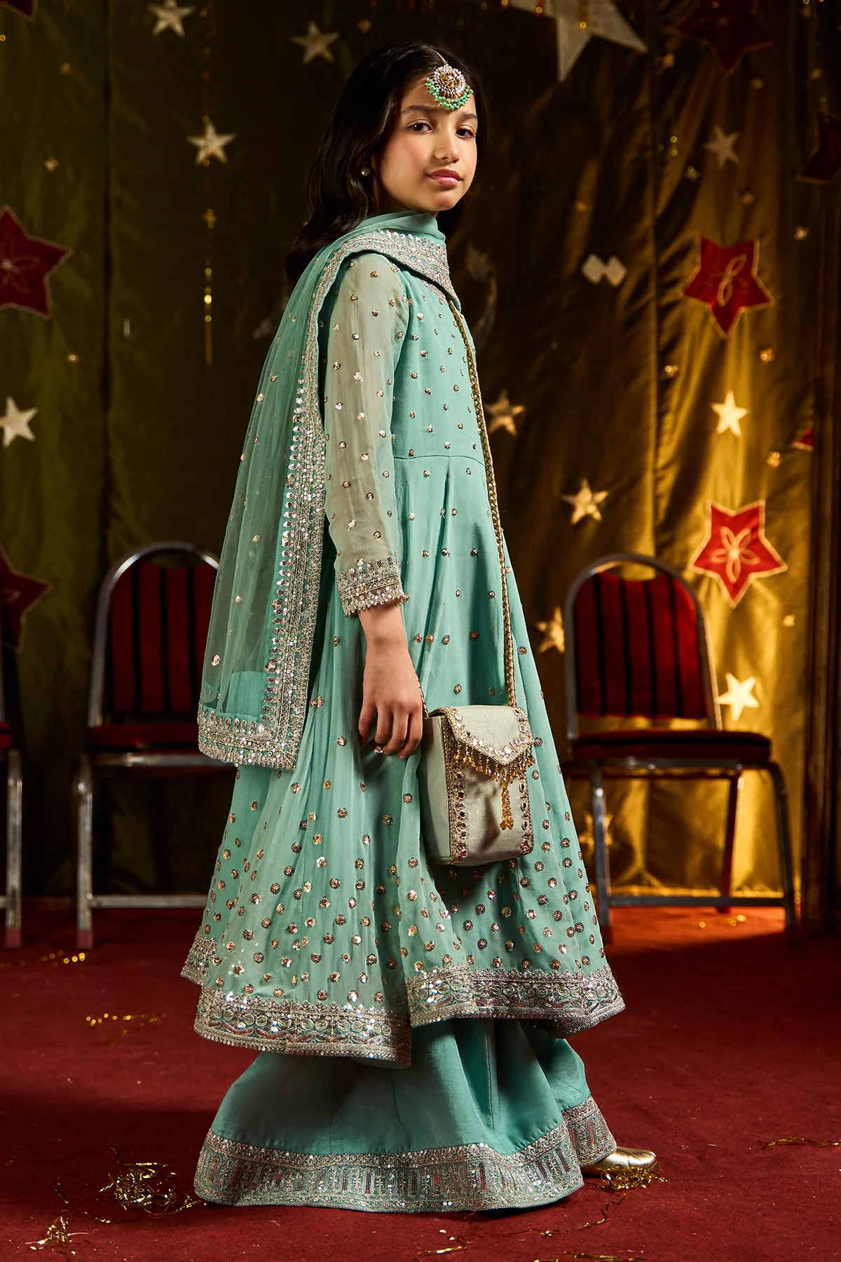3-PC Embroidered Chiffon Suit CKP-5-185 - Image 4