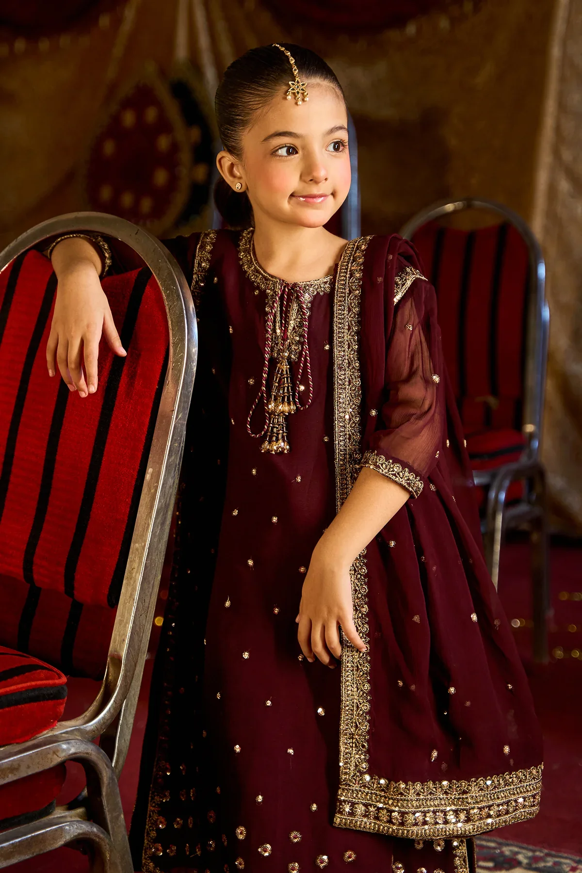3-PC Embroidered Chiffon Suit CKP-5-200 - Image 3
