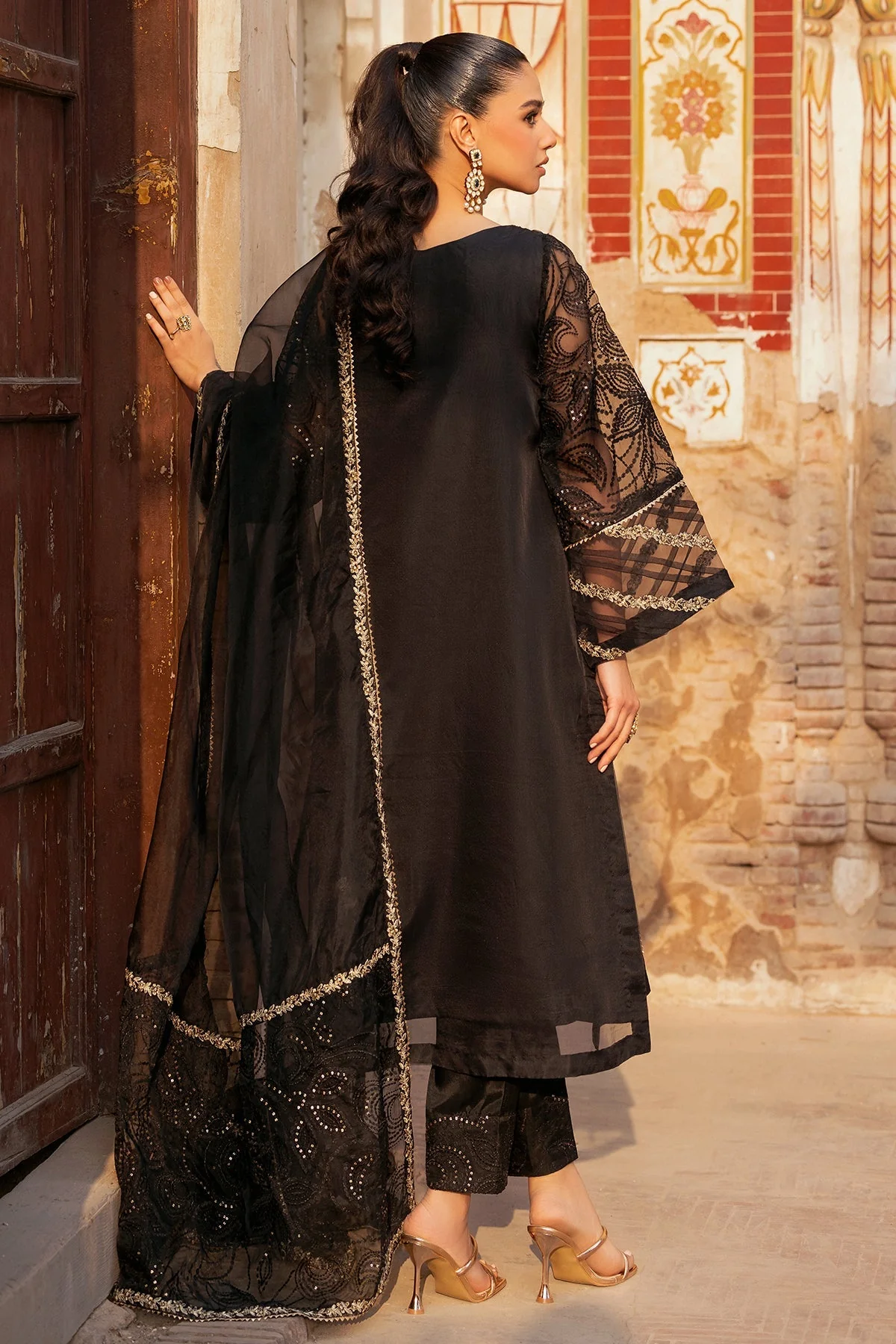 3-PC Embroidered Organza Suit CMA-4-115 - Image 3