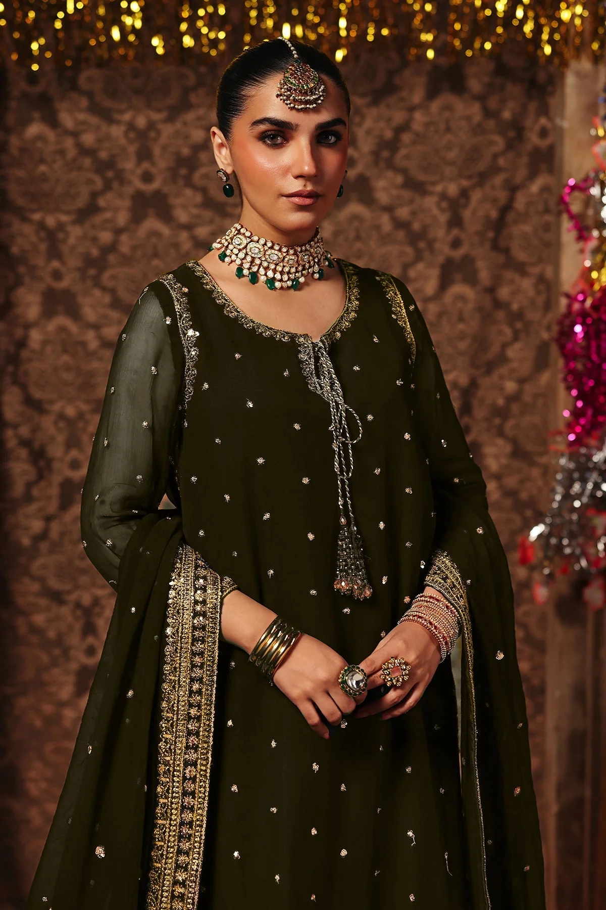 3-PC Embroidered Chiffon Suit CMA-5-144 - Image 2