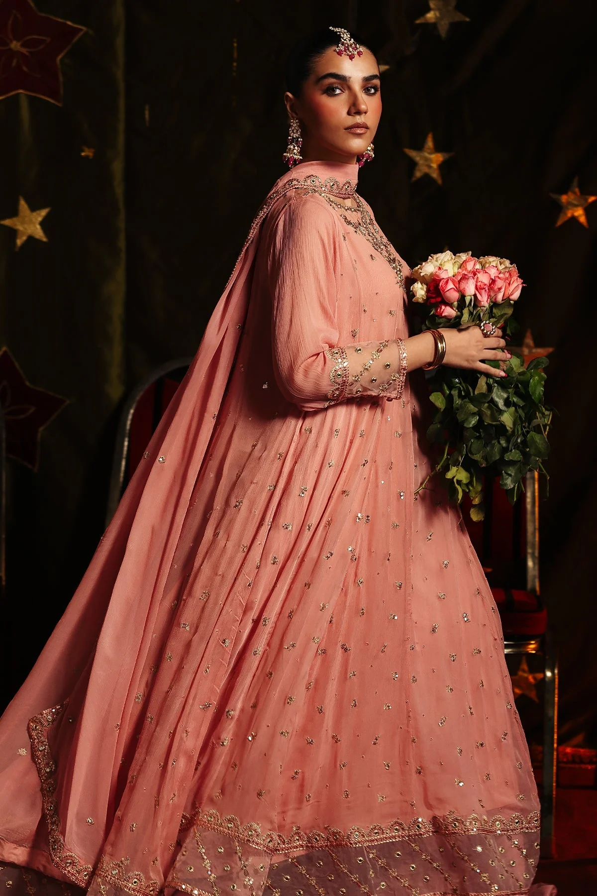 3-PC Embroidered Chiffon Suit CMA-5-164 - Image 3