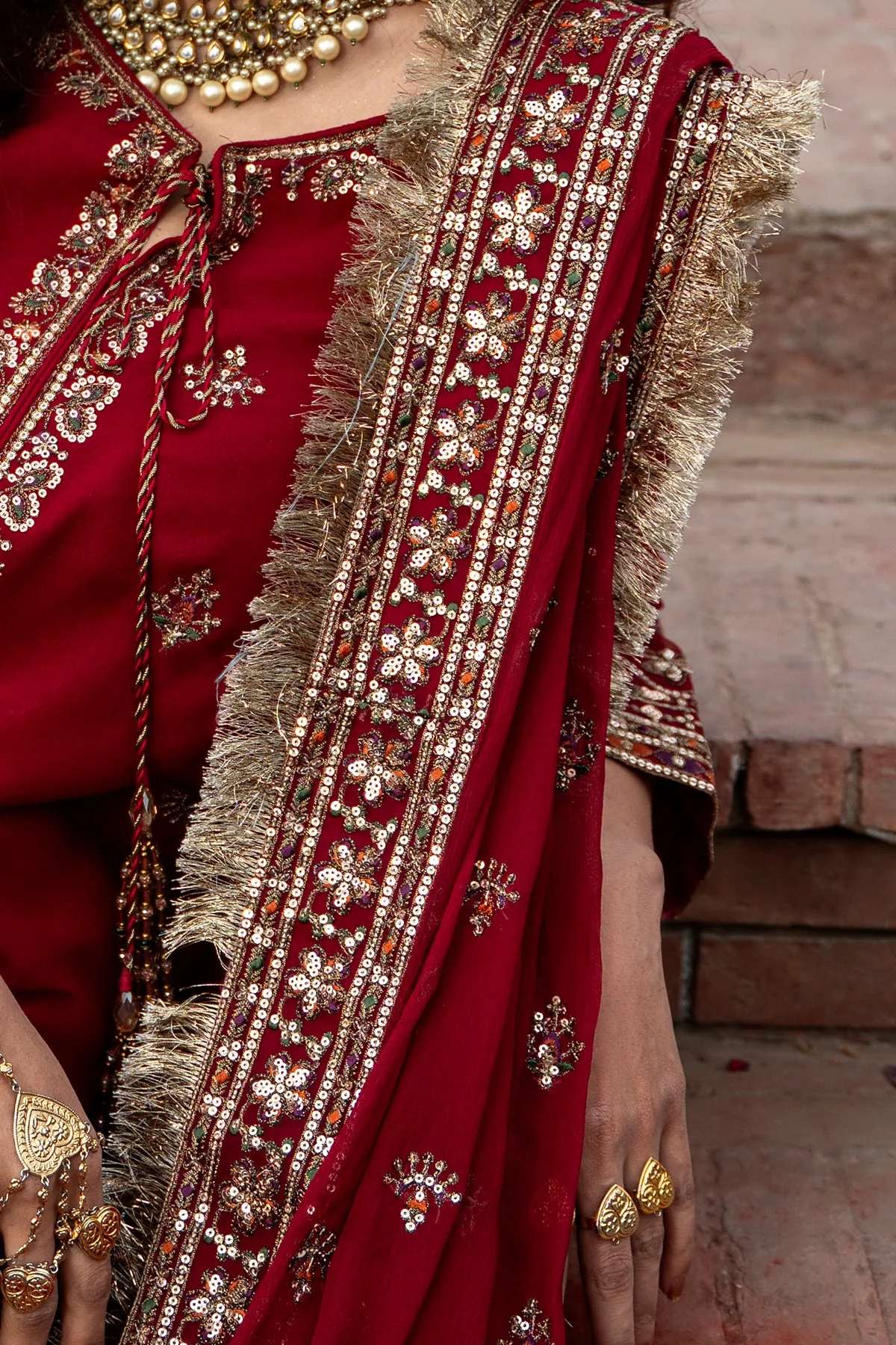3-PC Embroidered Chiffon Suit CMA-6-226 - Image 3