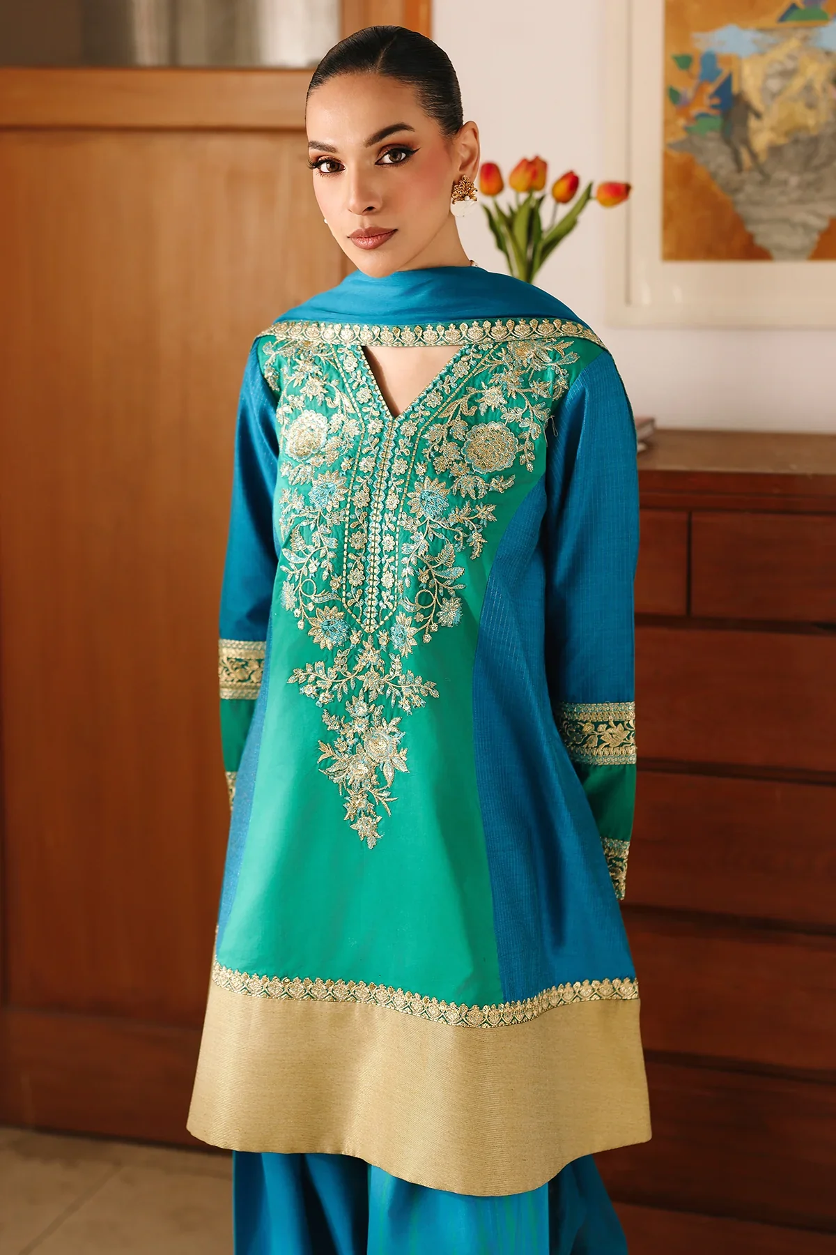 3-PC Embroidered Zarri Lawn CMA-6-282 - Image 2
