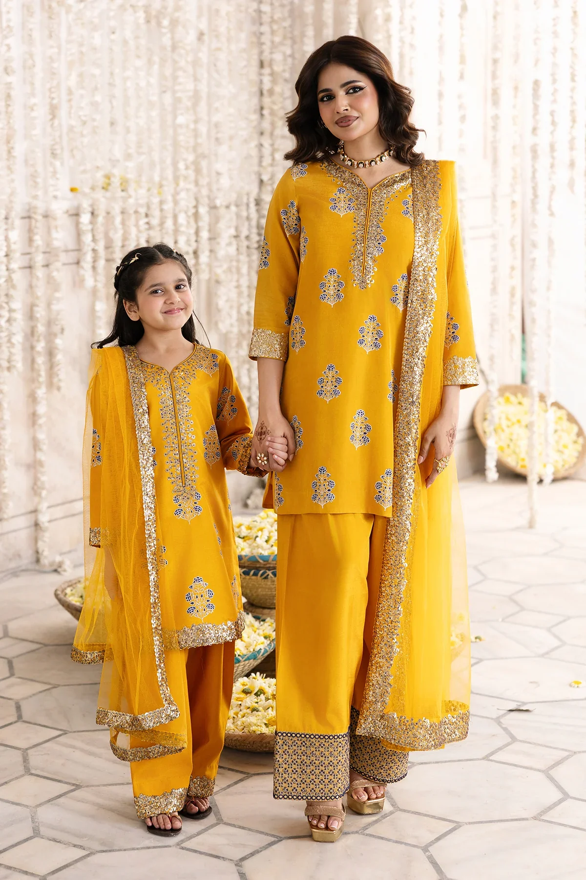 3-PC Embroidered Raw-Silk Suit CMA-6-339 - Image 3