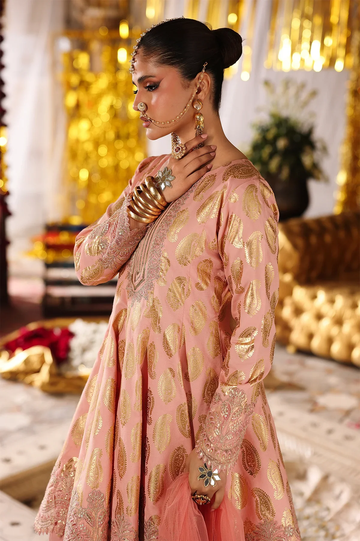 3-PC Embroidered Raw-Silk SuitCMA-6-348 - Image 3