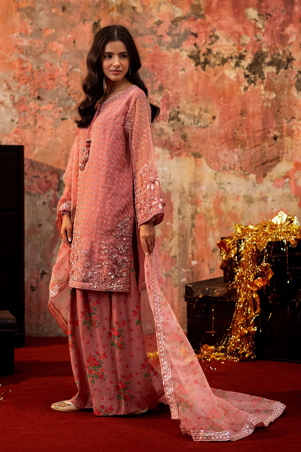 3-PC Embroidered Raw Silk CMA-6-94 - Image 3