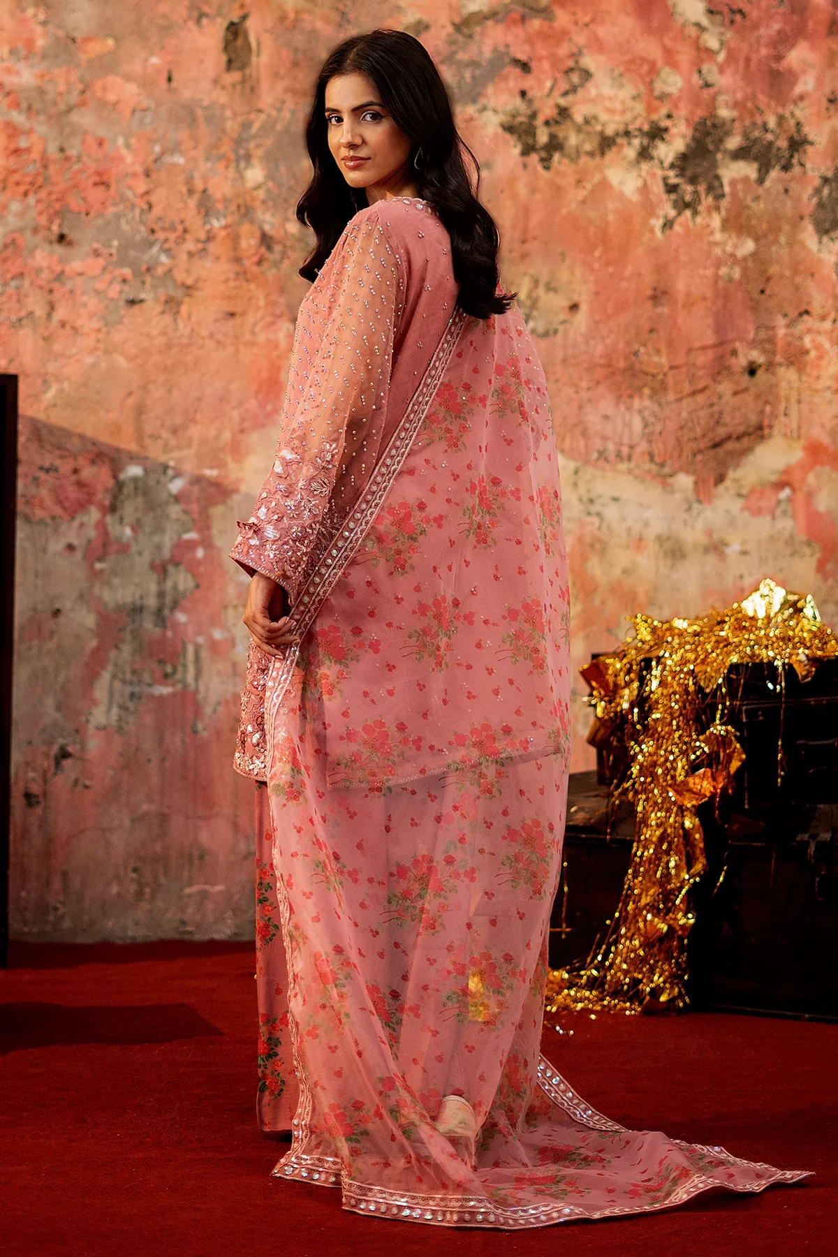 3-PC Embroidered Raw Silk CMA-6-94 - Image 4